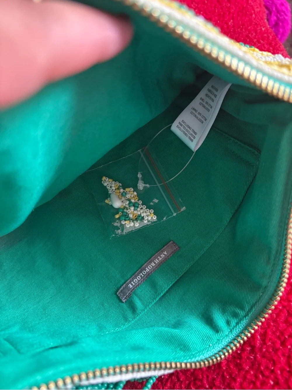 Beaded Floral Large Clutch - Anthropologie